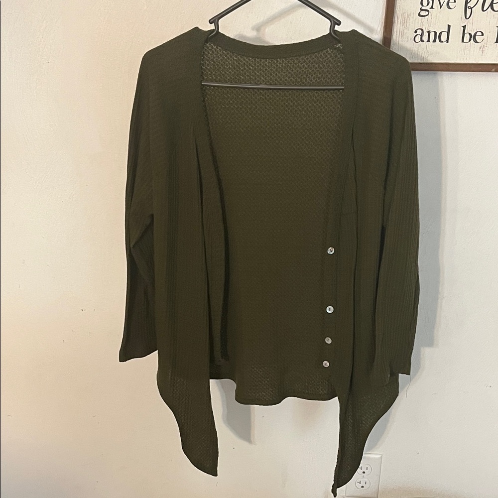 Casual Olive Cardigan for Women